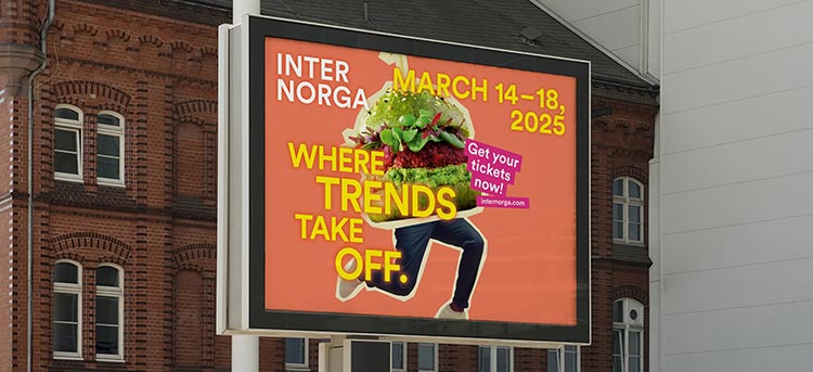 Zur Internorga 2025 präsentiert der Veranstalter ein neues Kampagnen-Visual. Foto: Hamburg Messe und Kongress