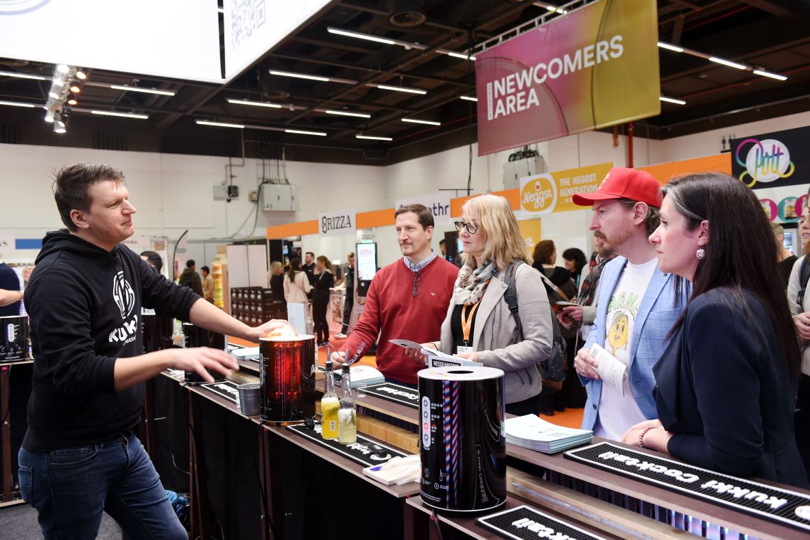 Die inzwischen etablierte Newcomers Area wird zukünftig zur erweiterten Fläche der Internorga gehören. Foto: Hamburg Messe und Congress / Nicolas Maack