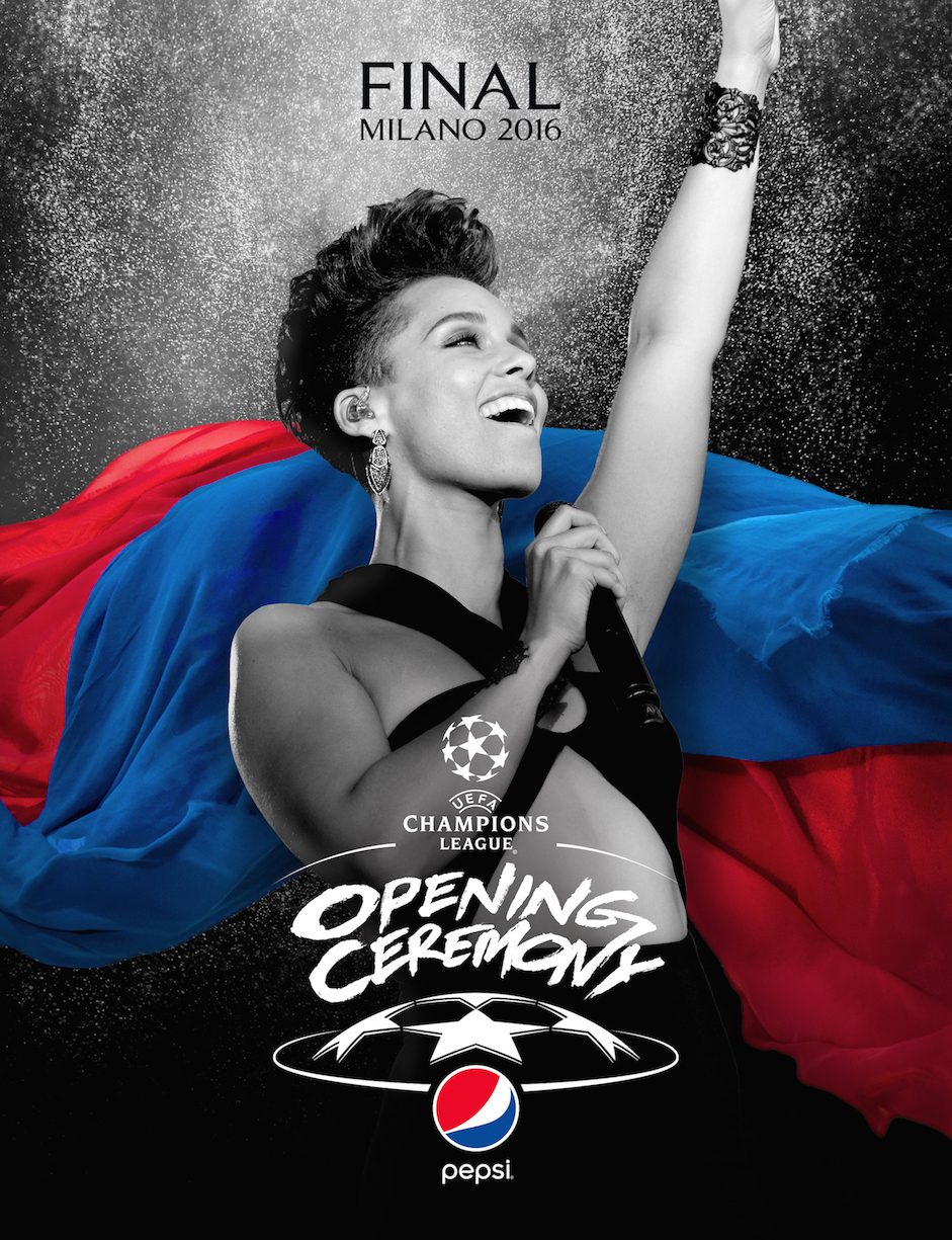 Als erster Live-Act in der Geschichte der Champions League wird Sängerin Alicia Keys bei der Eröffnungsfeier des Fußballwettbewerbes auftreten. Foto: Pepsico