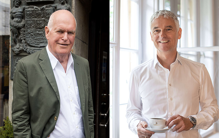 Generationenwechsel bei Dallmayr: Wolfgang Wille (l.) übergibt die Geschäftsführung der Dallmayr-Gruppe an seinen Schwiegersohn Johannes Dengler. Fotos: Dallmayr (2)